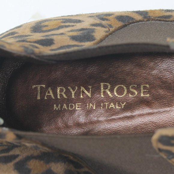 Taryn Rose Leopard Chelsea Booties SZ EU38 US6 - Picture 10 of 15